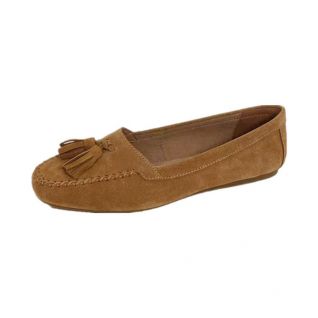 Cow Suede Comfortable Casual Flat Tassel Loafer