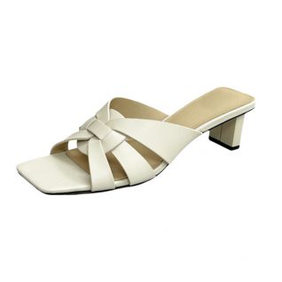 Genuine Leather Summer Casual High Heel Slipper