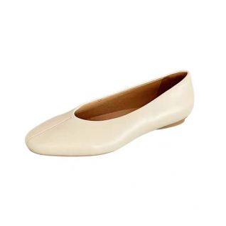 Kid Leather Soft Sock Comfortable Slip on Flat Shoe