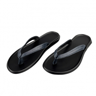Tumbled Leather Flat Summer Flip Flop Beach Thong Sandals Men's Shoes