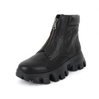 Front Zipper Chunky Sole Short Boots Women's Shoes