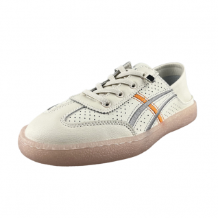 Genuine Leather with Punching Holes Soft Sole Slip-on Sneakers Women's Shoes