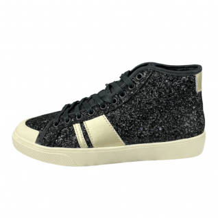 High Top Chunky Glitter Laced up Shiny Sneakers Women's Shoes