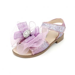 Shiny Glitter Girls Pink Sandals Big Bow Kids' Shoes