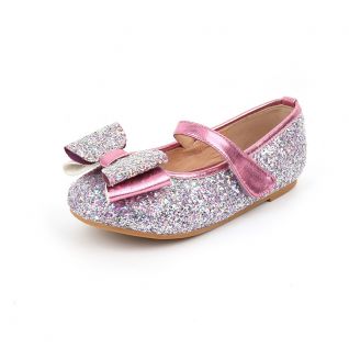 Toddler Girls Mary Jane Dress Glitter Flats Kids' Shoes for Ballet Wedding